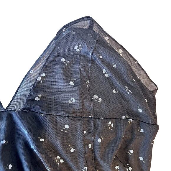 Y2K Babydoll Dark Fairy Whimsygoth Micro Floral Sheer Dainty Tank Women XXL - Picture 6 of 8